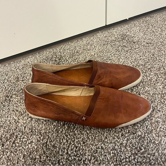Frye MELANIE SLIP ON sneaker Cognac size 9 leather - Picture 7 of 14